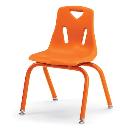 Jonti-Craft Berries Stacking Chair with Powder-Coated Legs, 14 in. Ht, Orange 8124JC1114